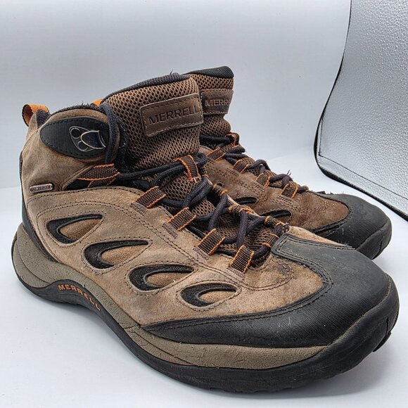 Merrell Reflex 4 Mens Size 10 Brown Mid Waterproof Hiking Boots Camping Outdoors Merrell Reflex 4 Mid Waterproof Hiking Boots for Men - Earth  main image 4
